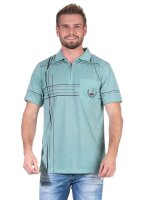 Herren Poloshirt T-Shirt Polo-Hemd Kurzarm,  Pistazie L