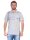 Herren Poloshirt T-Shirt Polo-Hemd Kurzarm,  Hellgrau M