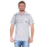 Herren Poloshirt T-Shirt Polo-Hemd Kurzarm,  Hellgrau XL