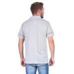 Herren Poloshirt T-Shirt Polo-Hemd Kurzarm,  Hellgrau XL