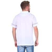 Herren Poloshirt T-Shirt Polo-Hemd Kurzarm,  Weiß M