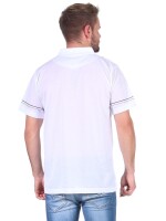 Herren Poloshirt T-Shirt Polo-Hemd Kurzarm,  Weiß L