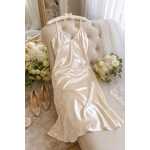 Damen Negligé Nachtwäsche Nachtkleid Dessous Satin; S M L XL 2XL