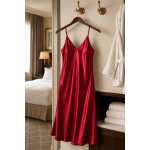 Damen Negligé Nachtwäsche Nachtkleid Dessous Satin; S M L XL 2XL
