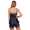 Damen Satin Nachtwäsche Pyjama Set Shorty mit Spitze; Schwarz/2XL