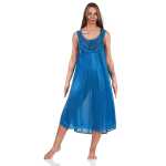 Damen Nachthemd Sleepshirt mit Muster, Petrol S/M/L