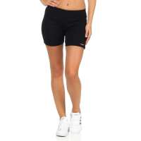 Damen Sport Shorts Hotpants kurz Baumwolle Radler Fitness; Schwarz XS