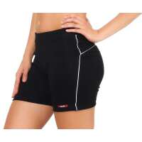 Damen Sport Shorts Hotpants kurz Baumwolle Radler Fitness; Schwarz XS