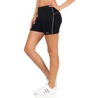 Damen Sport Shorts Hotpants kurz Baumwolle Radler Fitness; Schwarz XS