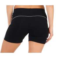 Damen Sport Shorts Hotpants kurz Baumwolle Radler Fitness; Schwarz XS