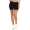 Damen Sport Shorts Hotpants kurz Baumwolle Radler Fitness; Schwarz XS