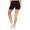 Damen Sport Shorts Hotpants kurz Baumwolle Radler Fitness; Schwarz XS