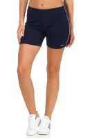 Damen Sport Shorts Hotpants kurz Baumwolle Radler Fitness; Dunkelblau XS