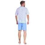 Herren Pyjama Short und T-Shirt Schlaf-Anzug;
