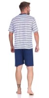 Herren Pyjama Short und T-Shirt Schlaf-Anzug;