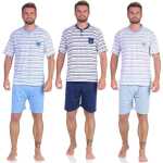 Herren Pyjama Short und T-Shirt Schlaf-Anzug;
