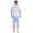 Herren Pyjama Short und T-Shirt Schlaf-Anzug; Hellblau XL/52