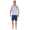 Herren Pyjama Short und T-Shirt Schlaf-Anzug; Dunkelblau XXL/54