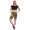 Leggings 1/2 Radlerhose kurz gemusterter Stoff Khaki M/L