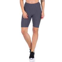 Leggings 1/2 Radlerhose kurz gemusterter Stoff Grau XS/S