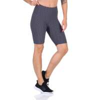 Leggings 1/2 Radlerhose kurz gemusterter Stoff Grau XS/S