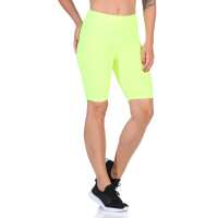 Leggings 1/2 Radlerhose kurz gemusterter Stoff Gelb XS/S