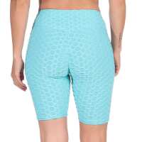 Leggings 1/2 Radlerhose kurz gemusterter Stoff Grün XS/S