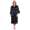 Damen 2 Teiler Kimono Negligé Nachtmantel Satinrobe mit Spitze;