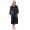 Damen 2 Teiler Kimono Negligé Nachtmantel Satinrobe mit Spitze;