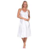 Damen 2 Teiler Kimono Negligé Nachtmantel Satinrobe mit Spitze; Ecru/XL/42