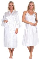 Damen 2 Teiler Kimono Negligé Nachtmantel...
