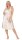 Damen Negligé Nachtwäsche Nachtkleid Dessous Satin;  Beige/L
