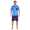 Herren Pyjama Short und T-Shirt Schlaf-Anzug; Blau XL/52