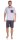 Herren Pyjama Short und T-Shirt Schlaf-Anzug; Grau S/46