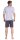 Herren Pyjama Short und T-Shirt Schlaf-Anzug; Grau S/46