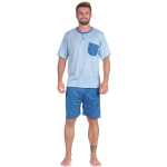 Herren Pyjama Short und T-Shirt Schlaf-Anzug;...