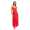 Damen langes Satin Negligé Nachtkleid Dessous + G-String, Weinrot/M