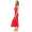 Damen langes Satin Negligé Nachtkleid Dessous + G-String, Weinrot/M