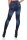 Damen Leggings Jeggings Denim-Look Hoher Bund Blau S/M/L