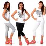 Damen Leggings 3/4 Sommer Capri