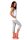 Damen Leggings 3/4 Sommer Capri Graumeliert M/38