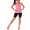 Damen Sport Fitness Leggings Slim; Schwarz 1/2 XL
