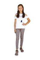 Mädchen Kinder Leggings gemustert in Baumwolle; Muster-1 128/134