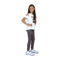 Mädchen Kinder Leggings gemustert in Baumwolle; Muster-3 128/134