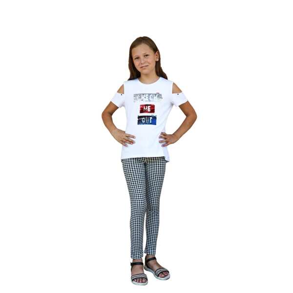 Mädchen Kinder Leggings gemustert in Baumwolle; Muster-5 104/110