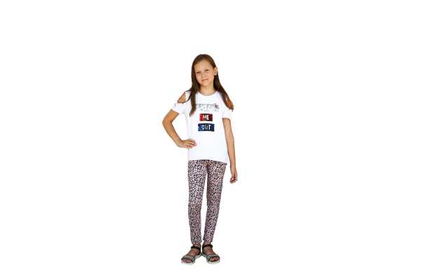 Mädchen Kinder Leggings gemustert in Baumwolle; Muster-9 116/122