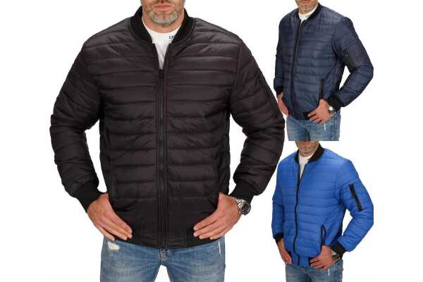 Herren Sportjacke Übergangsjacke Sweatjacke Steppjacke Jacke Bomberjacke