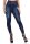 Damen Leggings Jeggings Denim-Look Hoher Bund Blau-1 S/M/L