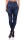 Damen Leggings Jeggings Denim-Look Hoher Bund Blau-1 S/M/L