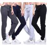 Damen Jogginghose lang Sport-Hose Baumwolle mit Tasche;